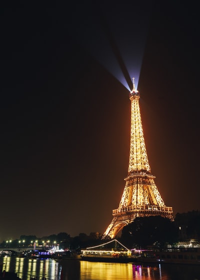 The Eiffel Tower at night
